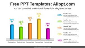 3D Column Chart PPT Diagram