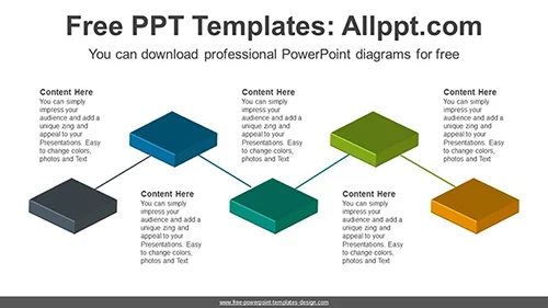 3D Creative Squares PowerPoint Diagram