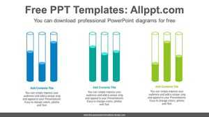 3D Cylinder Bar Chart PowerPoint Template