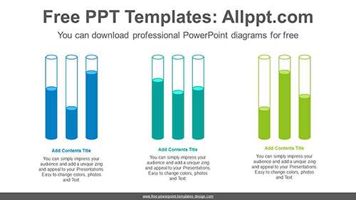 3D Cylinder Bar Chart PowerPoint Template