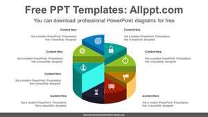 3D Cylindrical Staircase PowerPoint Diagram