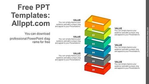 3D Format Rectangle PowerPoint Diagram