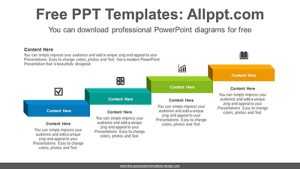 3D format staircase PowerPoint Diagram Template