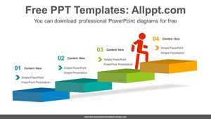 3D Format Stairs PowerPoint Diagram