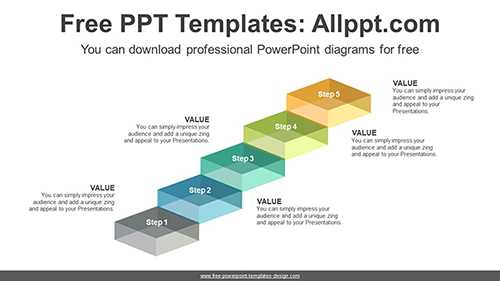 3D Format Stairs PowerPoint Template