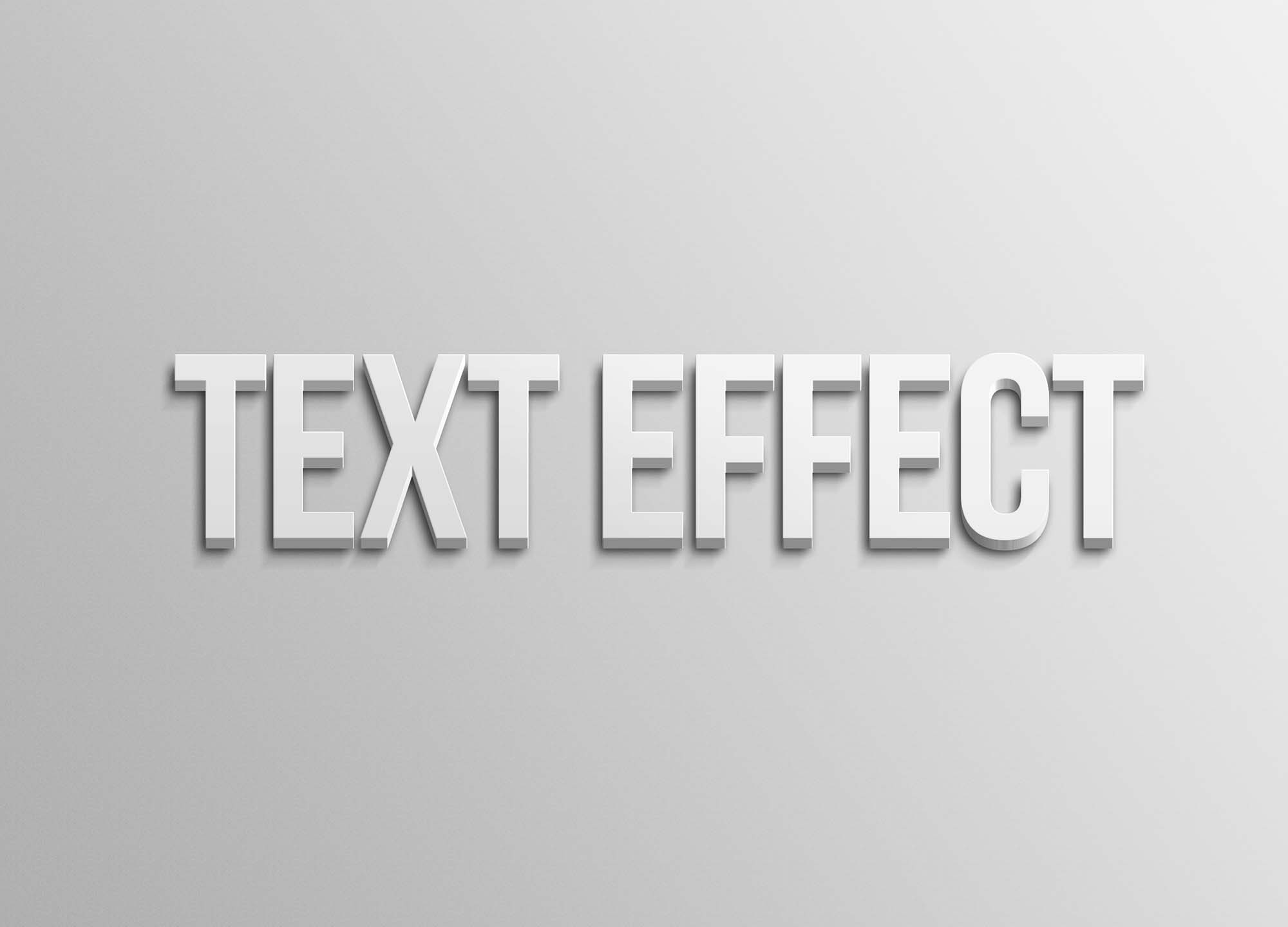 3D Free Smart Object Text Effect (PSD)