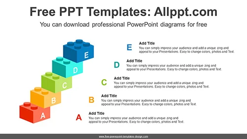 3D Lego Block PowerPoint Diagram