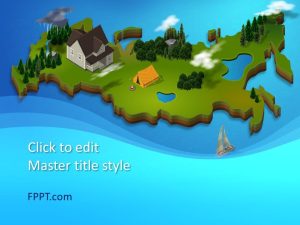 3D Map PowerPoint Template