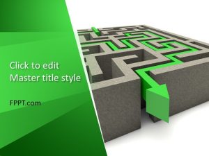 3D Maze PowerPoint Template