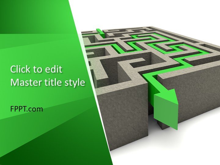 3D Maze PowerPoint Template