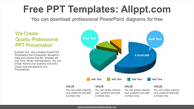 3D pie chart PowerPoint Diagram Template
