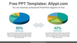 3D pie charts PowerPoint Diagram Template