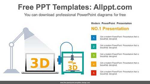 3D Printers PowerPoint Diagram