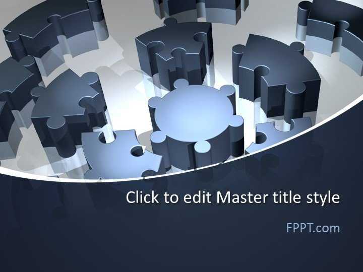 3D Puzzle PowerPoint Template