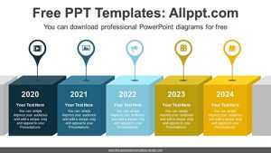 3D Rectangle Banner PPT Diagram