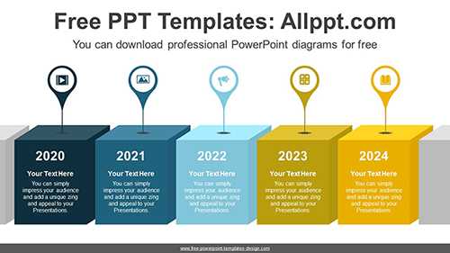 3D Rectangle Banner PPT Diagram