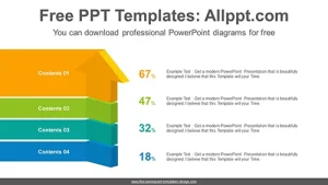 3D rising arrow PowerPoint Diagram Template