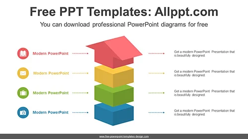 3D Rising Arrow PowerPoint Diagram