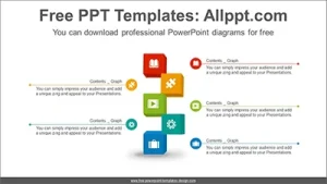 3D square list PowerPoint Diagram Template