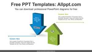 3D Up-Down Arrows PowerPoint Diagram