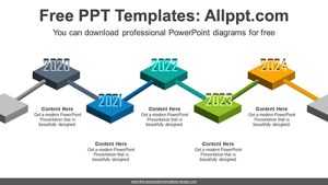 3D Zigzag Square PowerPoint Diagram