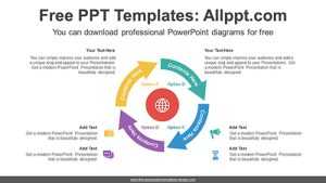 4-Curved Arrow Progress PowerPoint Diagram