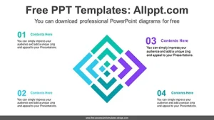 4-Options Rhombus Diagram Template
