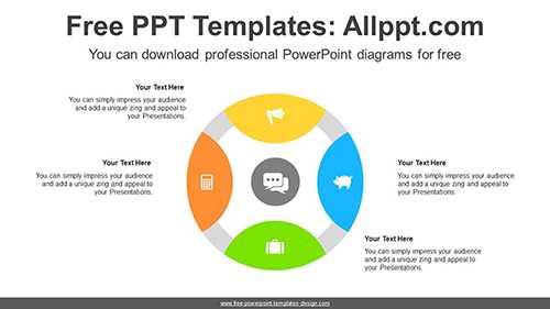 4-Part Circle Ring PowerPoint Diagram