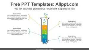 4-Parts Test Tube PowerPoint Diagram