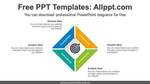 4 Split Diamonds PowerPoint Diagram