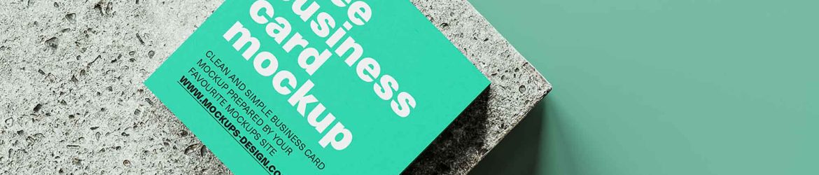 4 Square Business Card Mockups