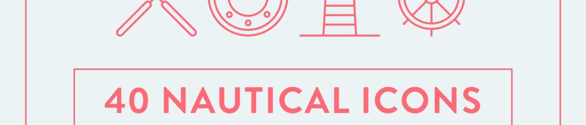 40 Nautical Themed Vector Line Icons (AI) 40 Nautical Themed Vector Line Icons (AI)
