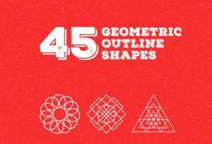 45 Free Geometric Outline Shapes