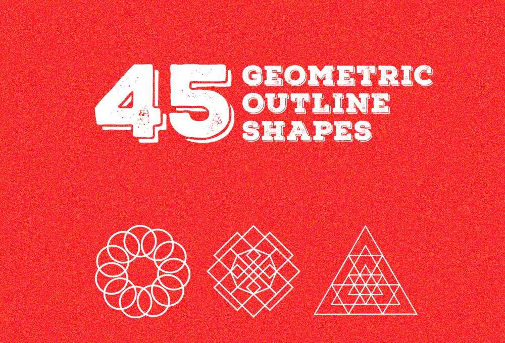 45 Free Geometric Outline Shapes