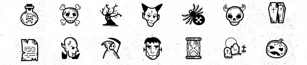 45 Spooky Halloween Handdrawn Icons 45 Spooky Halloween Handdrawn Icons
