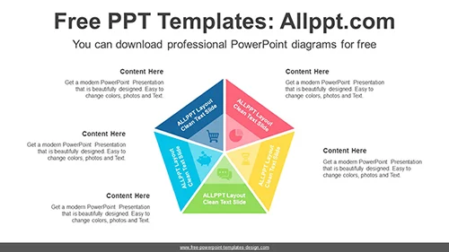 5-Divided Pentagon PowerPoint Diagram