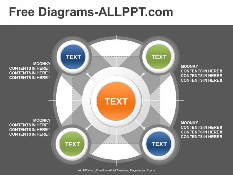 5 Relationship PowerPoint Diagram