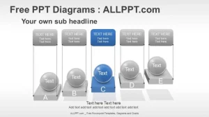 5 Spheres Stair PPT Diagrams