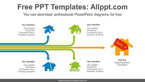 5 Stem Trees PowerPoint Diagram