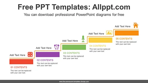 5-Step Stairs PowerPoint Diagram