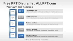 5 Years Film Timeline PPT Diagrams
