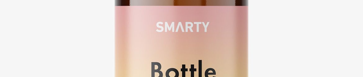 500 ml pharmacy bottle mockup / amber
