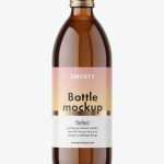 500 ml pharmacy bottle mockup / amber