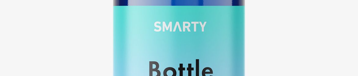 500 ml pharmacy bottle mockup / blue