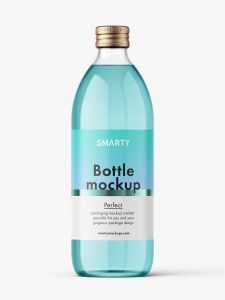 500 ml pharmacy bottle mockup / clear