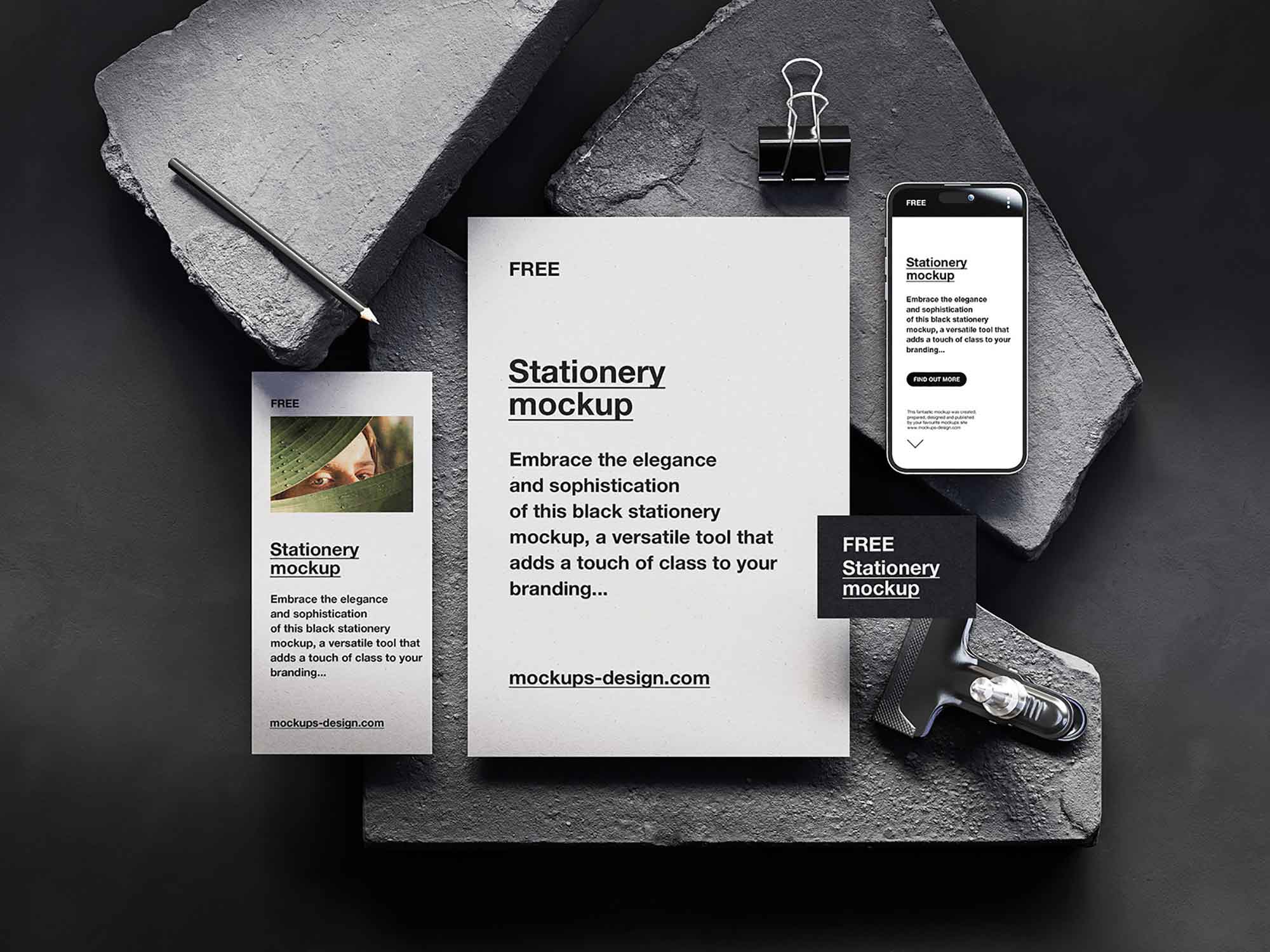 6 Free Stationery Mockups