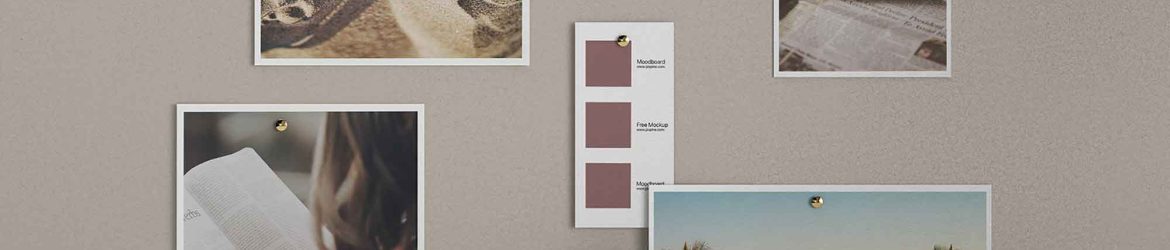6 Items Mood Board Mockup (PSD)