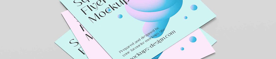 6 Square Flyer Mockups
