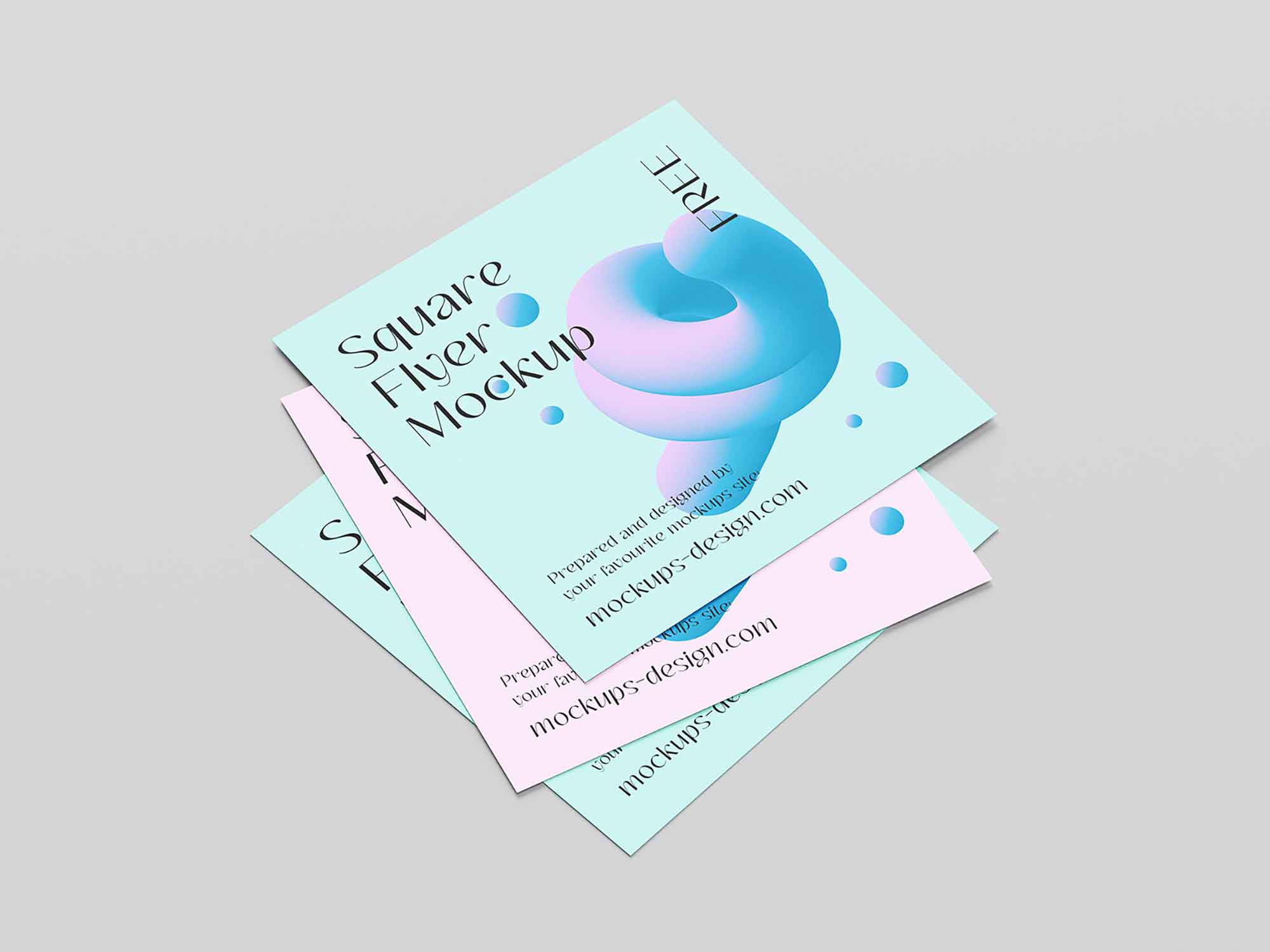 6 Square Flyer Mockups