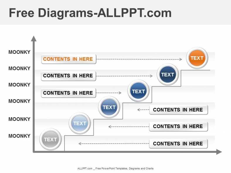 6 Stair Diagrams PowerPoint Template